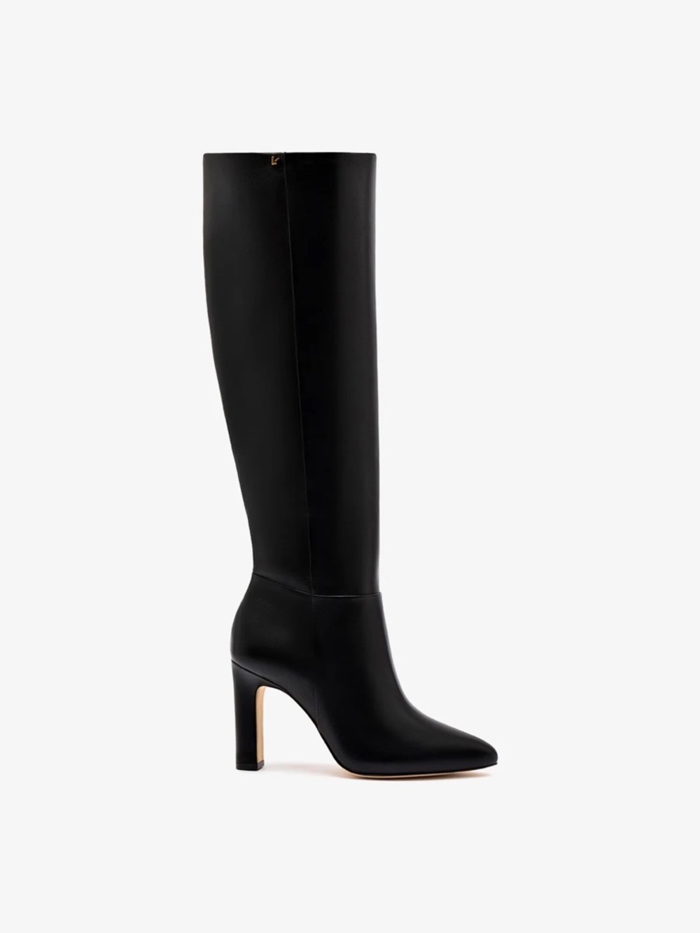 Larroude Cindy Hi Boot In Black Leather NWT - Picture 11 of 15